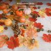 166pcs Halloween Thanksgiving Fall Decor Set, Artificial Pumpkin, Autumn Leaves, Pine Cones Pumpkin