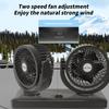 12V Double Motor Vehicle Fan, USB Car Air Ventilator with Two Speed Control, Horizontal and Vertical Adjustment Features
