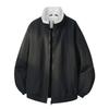 Unisex Retro Color Block Lapel Jacket for Spring/Autumn 2026 - No-Hood Baseball Style