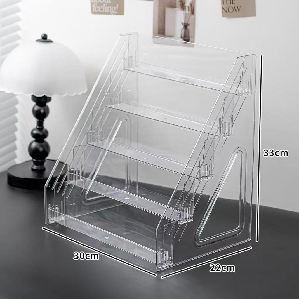 PET Transparent Tiered Rack for Badge Pin and Millet Storage Display