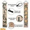 Wedding Couplet Banner Floral Hooks Foliage Roses 1 Pair 179.83x30.48cm Indoor Outdoor Decor