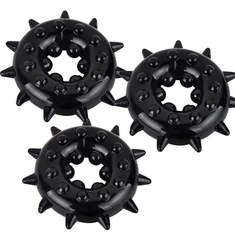 Male Cockring TPE Soft Time-delay Ring Snowflake Shape Masturbator Flexible TPE Erection Ring Adults Sex Toy for Men Lock Ring