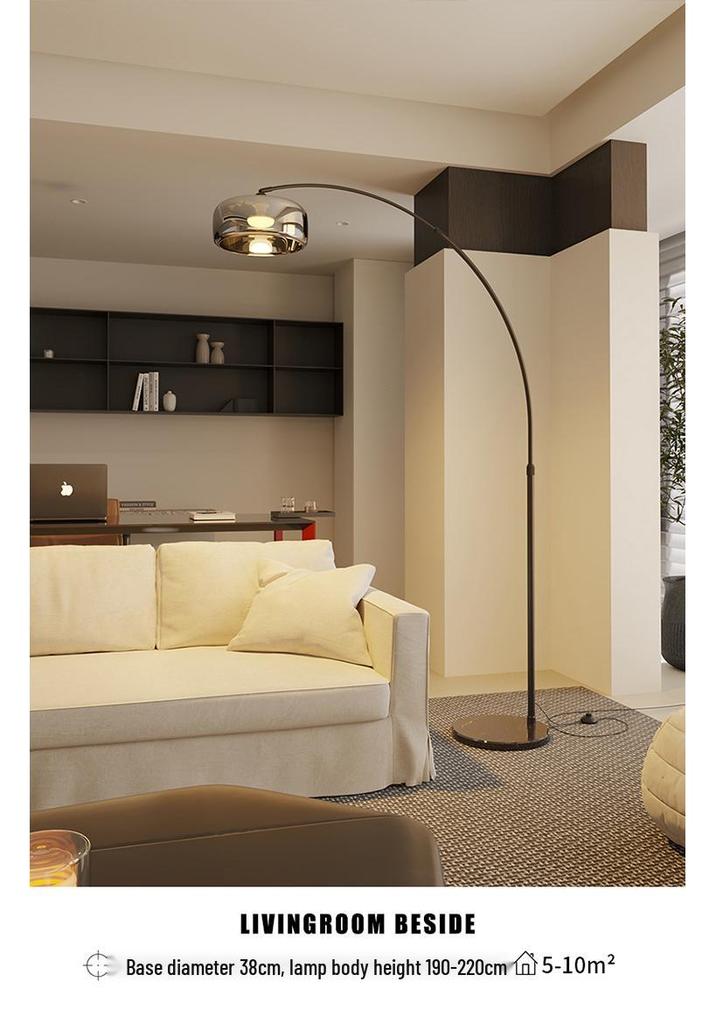 Minimalist Italian-Style Fishing Floor Lamp: Modern Luxury Bedside & Living Room Lighting