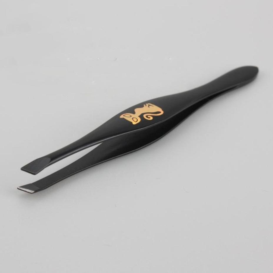 

Cartoon Cat Pattern Eyebrow Trimming Slant Tweezers Eyelash Tweezers Makeup Sets чорний