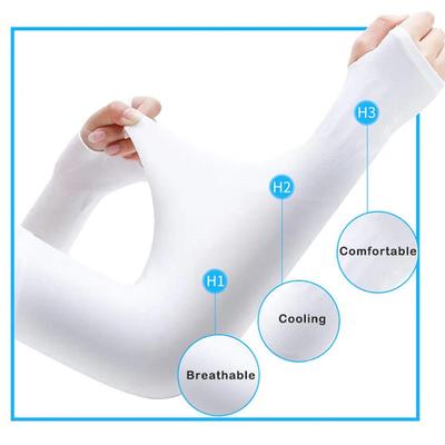 1 Pereche Mâneci Braț Protecție Solară Mătase de Gheață Unisex Acoperire Cot Ciclism în Aer Liber Alergare Pescuit Condus Mâneci Răcoroase Anti-Uv