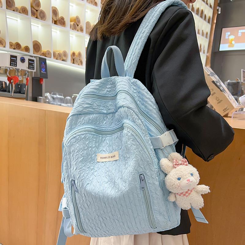 

Schoolbags for College Students and Girls Cute and Beautiful Wrinkled Backpacks for Junior High School Students and High School Students Backpacks