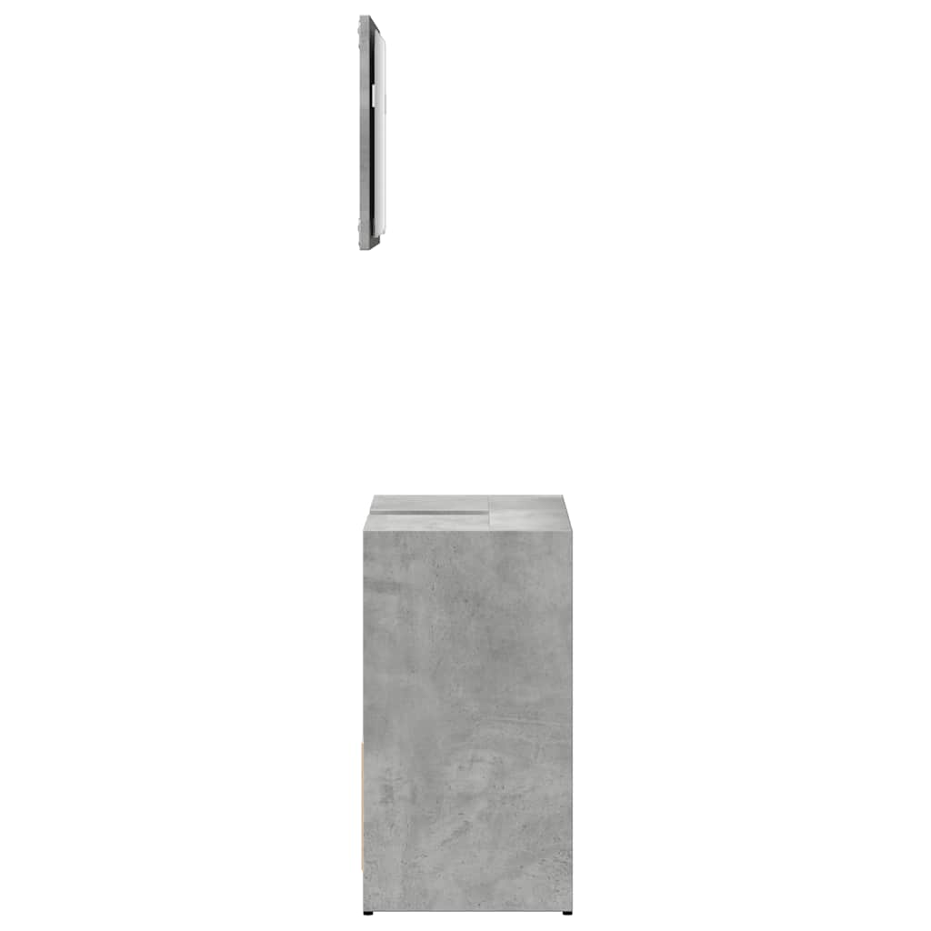 Vidaxl 2-Piece Bathroom Furniture Set, Concrete Grey