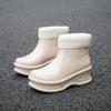 Fashion Women's Height-increasing Rain Boots Fashionable Outer Overshoes Women Thick-soled Non-slip Soft-soled Wear-resistant Rain Boots