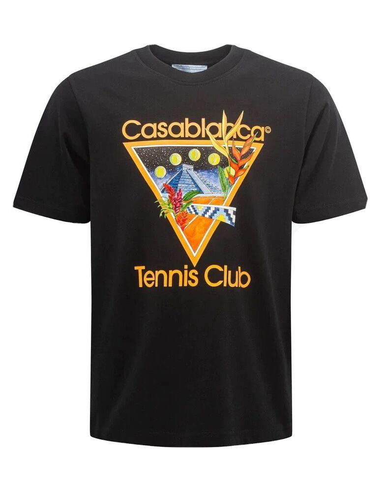 

Черная футболка унисекс Casablanca Tennis Club Bnwt