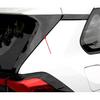 Car Accessories Fit for Toyota RAV4 2019-2025 Exterior ABS Rear Spoiler Wing Side Beveled Window Sill Pillar Molding Cover Trim (Carbon Fiber) 2PCS