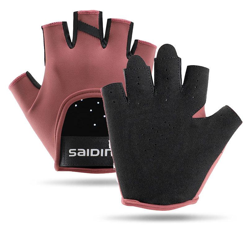 Sports cycling gloves women's half finger non-slip wear-resistant yoga outdoor running breathable fitness gloves