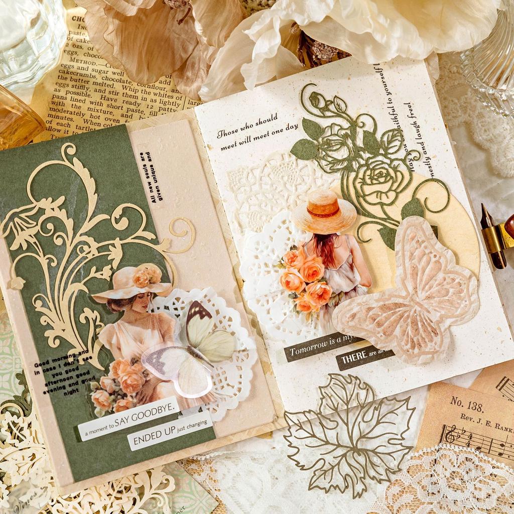 10 pcs leaves theme INS style stickers DIY collage decorative Scrapbooking Material handmade Diary Album Junk Journal Supplies