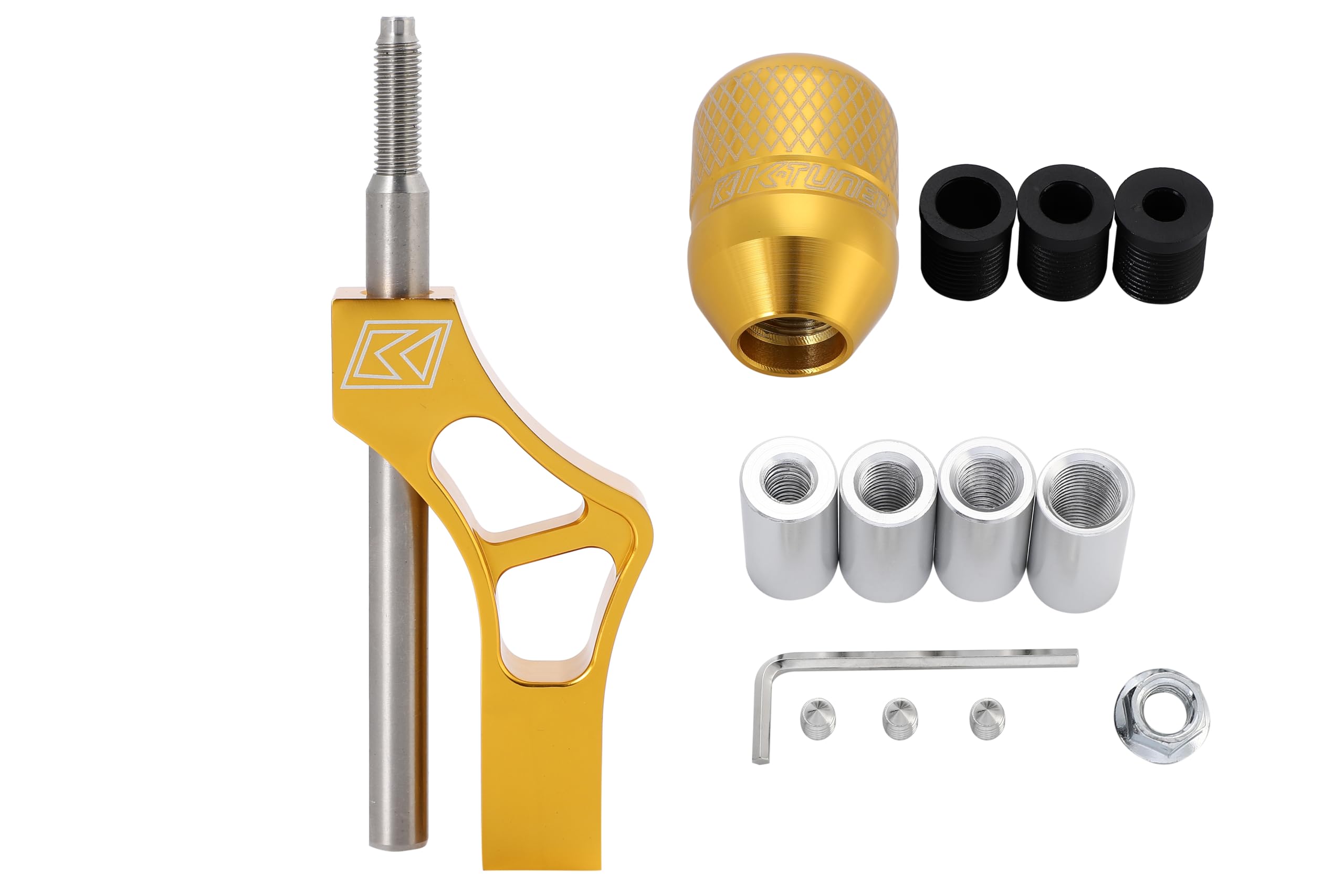 

Aluminum Alloy Shift Knob Extension for Trucks and Light Manual Long Adjustable Gear Lever Quick Shifter Universal Fit Vehicles, Transmission, золотой