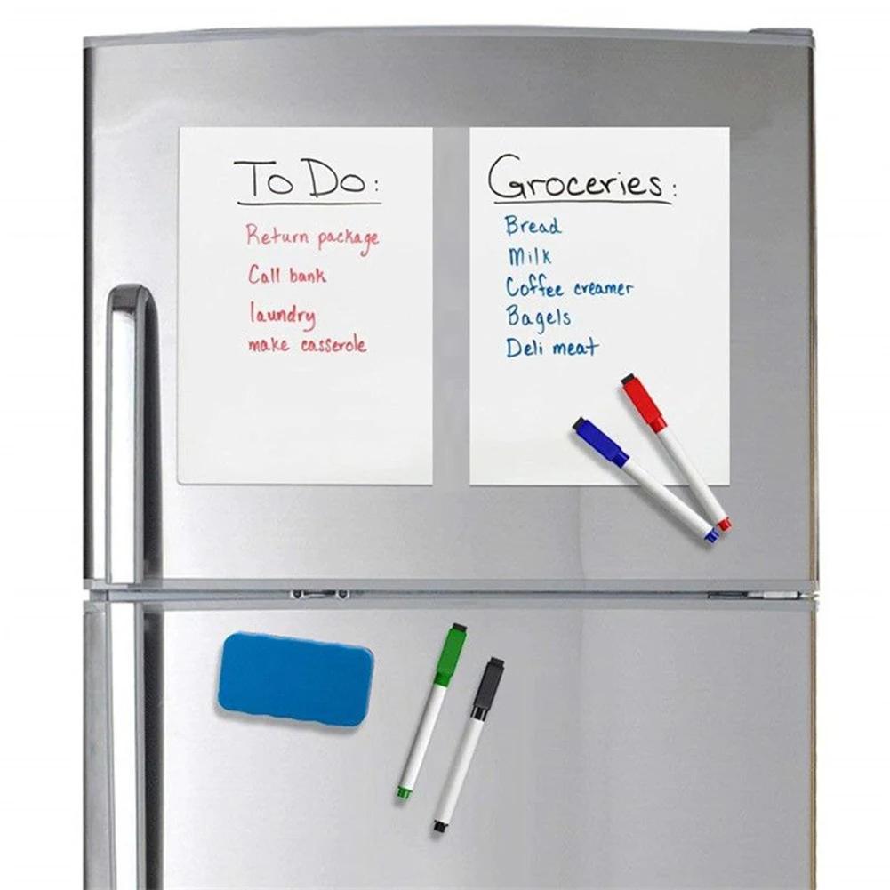 Whiteboard Sticker For A4 Size Writing Dry Erase PET Film For Refrigerator Kitchen Cabinet File Cabinet Message Board