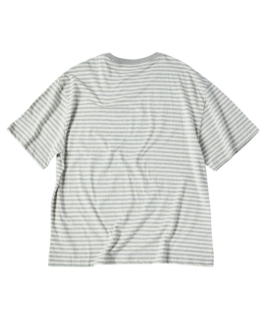 TRAVEL Arte Striped Short Sleeve T-Shirt Ivory