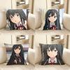 1pc Yukino Yukinoshita Anime Characters Pillow Case Fashion Square Pillowcase Bedroom Sofa Room Ins Decoration Leisure