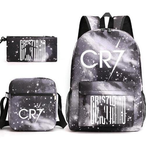 Youth Fashion Backpack Shoulder Bag Pencil Case Children'S Student School Bag 3-Piece Set