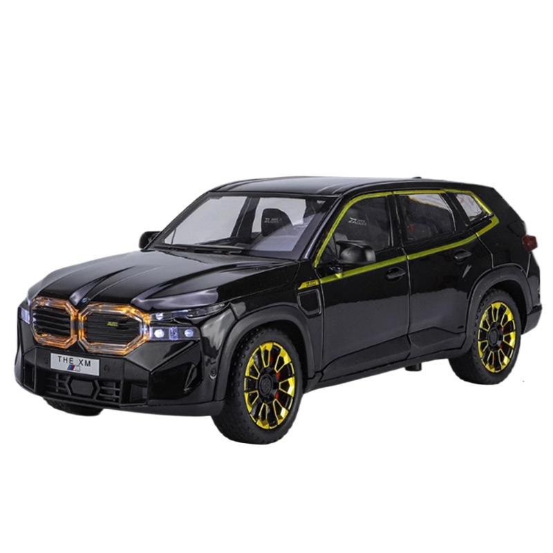 1/24 BMW The XM SUV Alloy Sports Car Model Diecast Metal Toy Car Vehicles Model Simulation Sound and Light Collection Childrens Gift