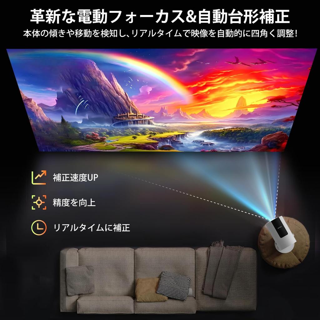 Home Projector In April LM Brightness Motorized Automatic Keystone and 4K Compact Projector with 6 Instant Ceiling Bluetooth Automatic Keystone Large