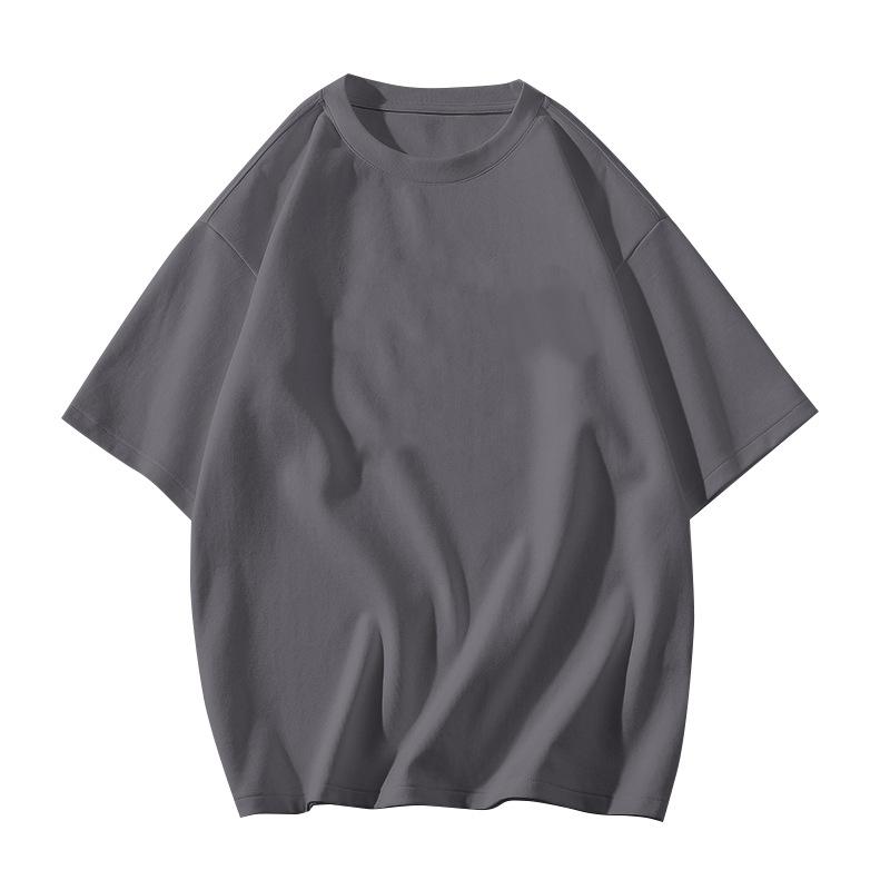 Sommer Übergroßes T-Shirt Herren Damen Unisex Koreanisch 210G Baumwolle Kurzarm Basic T-Shirt Locker Oberteile Unifarben Hip Hop Y2K T-Shirts