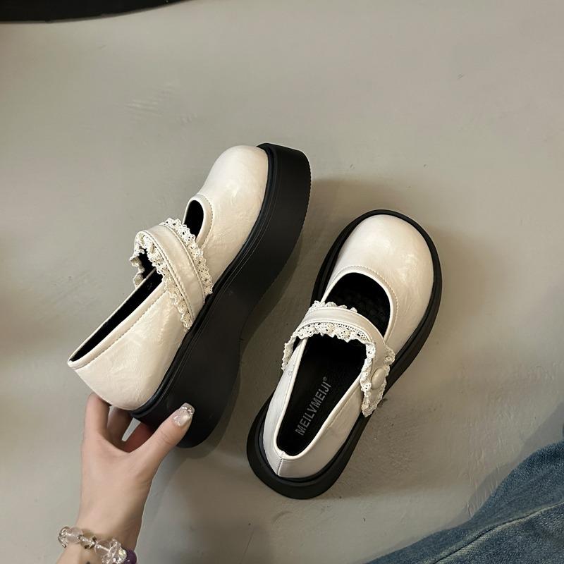 

Модные женские лоферы на платформе, туфли, кружевные модные сандалии, классические элегантные женские туфли 2025, новая осенняя обувь для платья, zapatillas mujer 40 бежевый