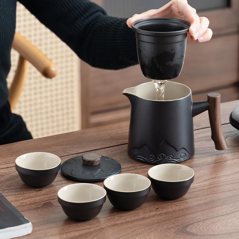 Travel Tea Set Small Set Outdoor Camping Portable Kung Fu Tea Set Kuaike Cup Storage Bag Business Gift