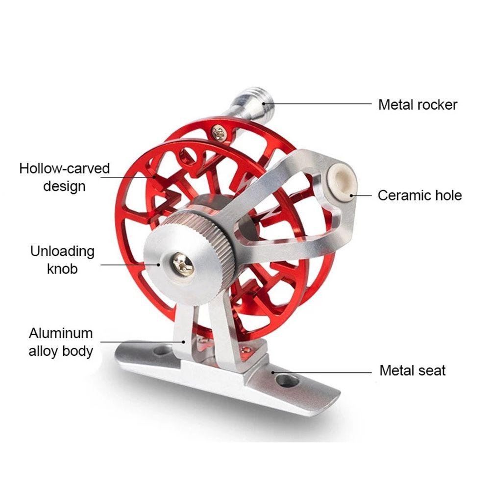 Durable Freshwater Fish Line Outdoor Fishing Aluminum Alloy Fish Buckle Front Wheel Fishing Tool Ice Fishing Reel