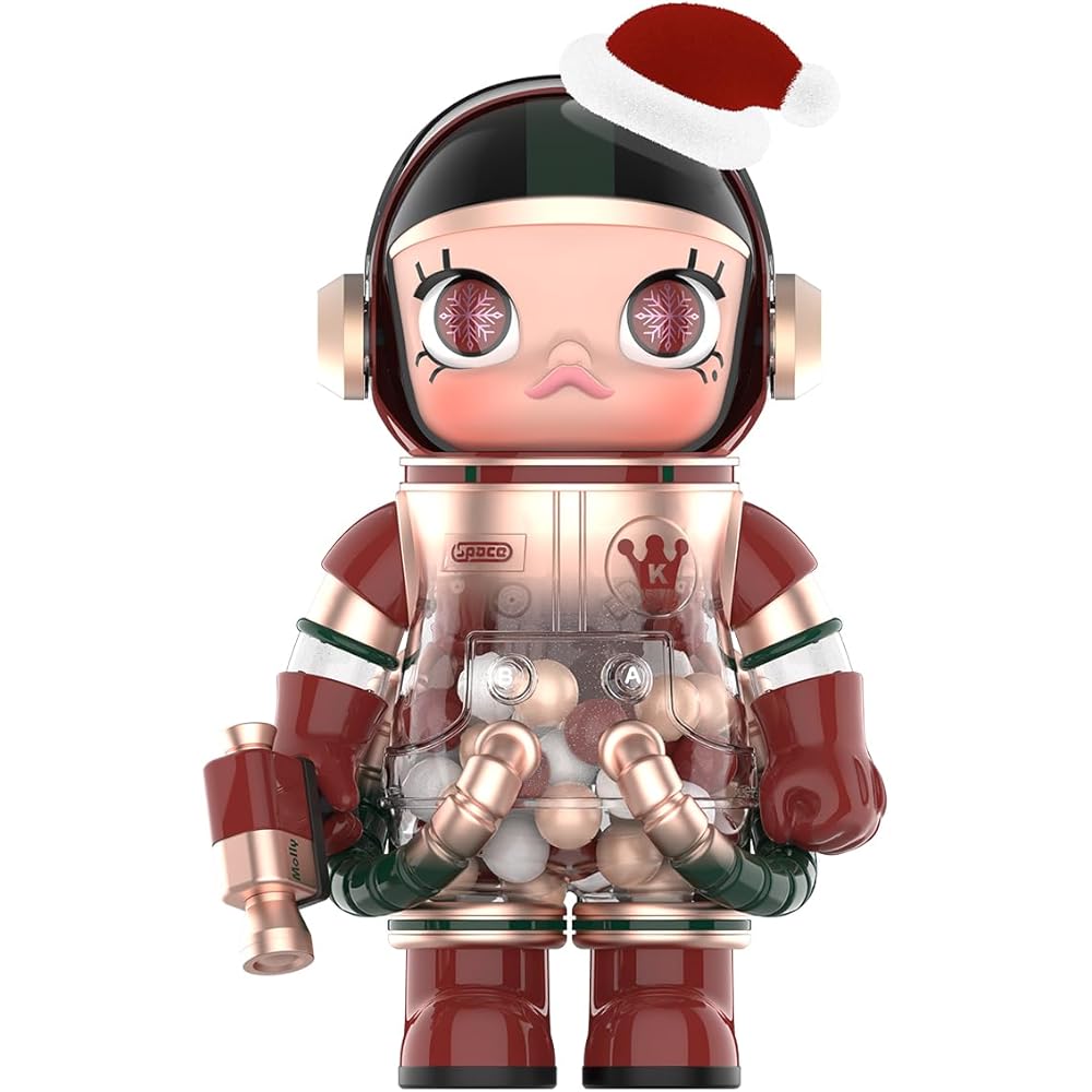 Pop Mart Mega Collection 400% Space Molly Christmas 2024 Figure Toy Model Gift