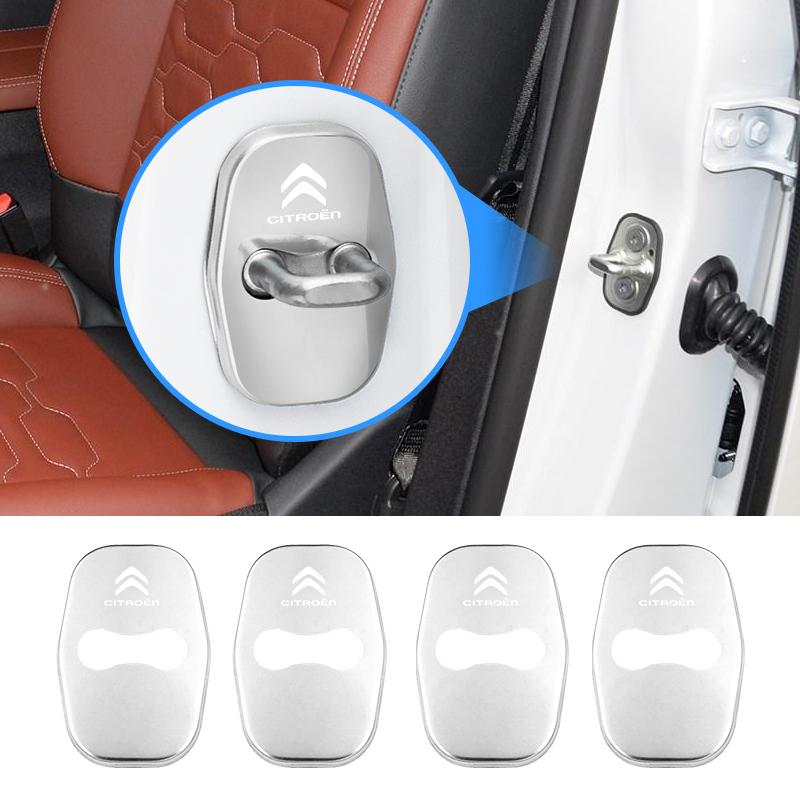 4 Bucăți Capac Blocare Ușă Mașină Accesorii Protecție din Oțel Inoxidabil Pentru Citroen C1 C2 C3 Vts C4 Saxo C4L C5 C6 C8 Xsara Picasso