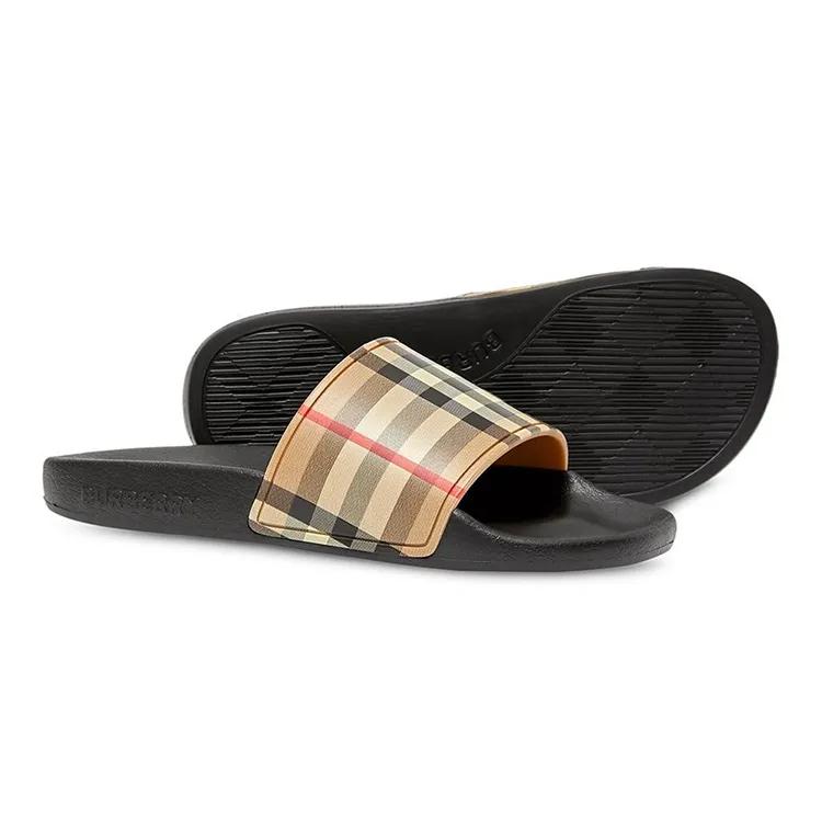 Burberry Kids' Slippers Black Beige Children Aged 3 7 Years Old (Unisex) Kids' Home Slippers 80270701