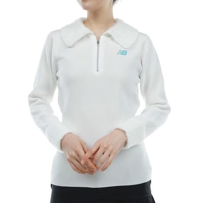 Golf Knit Blouson Plain Knit 2 Women's (14G Stretch) / 012-3270505 030_White [L]