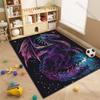 Multiple size Fantasy Colorful Cosmic Dragon Print Carpet Rug for Living Room Bedroom Sofa Doormat Home Decor Non-slip Floor Mat