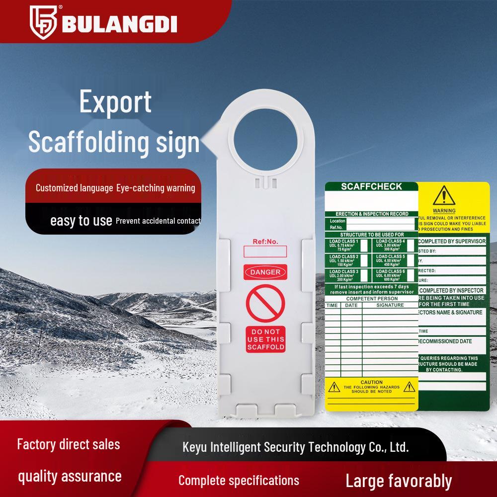 Industrial Safety Scaffolding Tag for Construction Site Shutdown and Overhaul Warnings