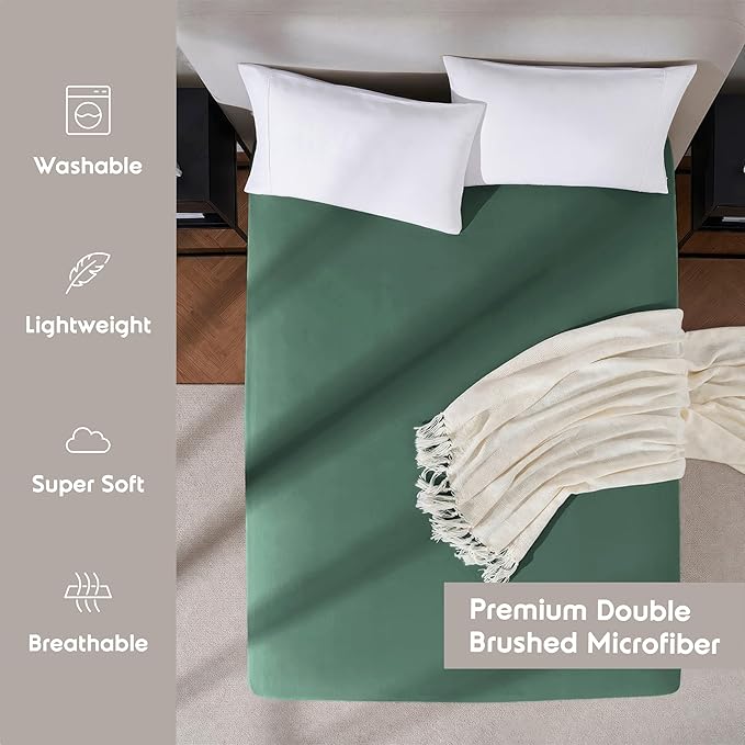 1pc Soft Fitted Sheet Easy Care & Fit Mattress Protector Comfortable Bedding for All Seasons Hotel Luxury for Women, Men, Elderly & Teens