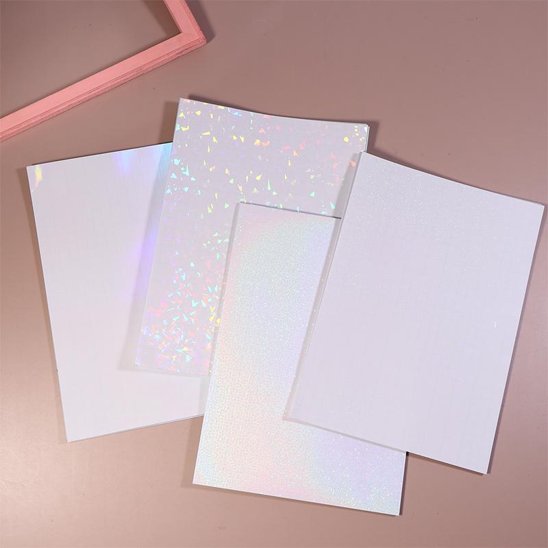 20 Foi Film Laminare la Rece Hologramă Sticlă Spartă Card Foto Film Laminare Autocolant A4 Stea Punct Lucios Film Holografic Foto