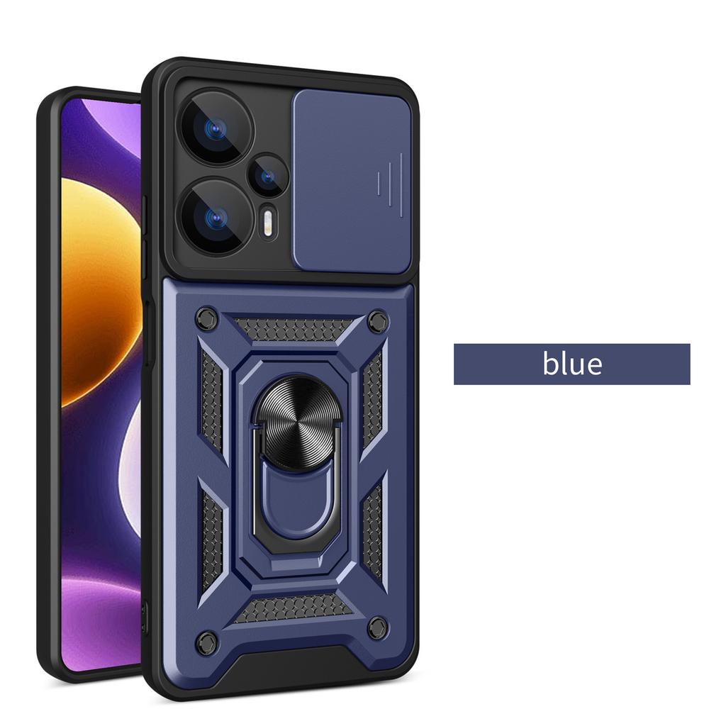 For Xiaomi Poco F5 Case Magnetic Ring Kickstand Funda for Xiaomi POCO F5 Case Slide Lens Armor Pocco F5 Little Cover