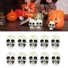 10Pcs Skull Head Figurine Statue Artificial Scary Bone Skeleton Decorative Sculpture for Bar Party Home Halloween Decor