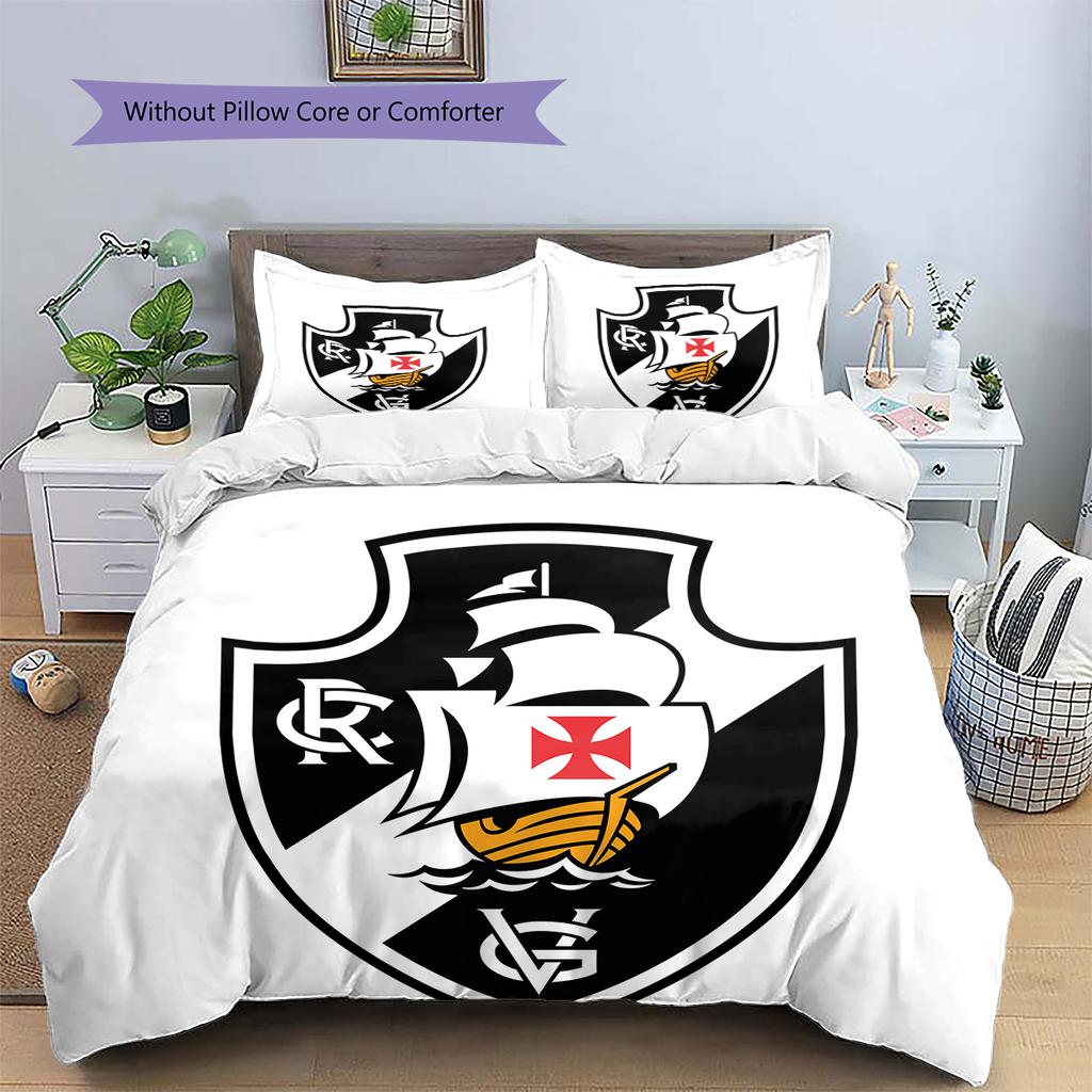 CR Vasco da Gama Pattern Bedding Home Decoration Birthday Gift (1 * duvet cover + 2 * pillowcase, without core)