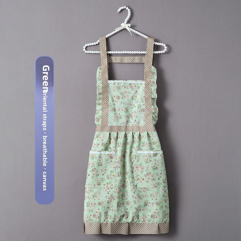 Waterproof Canvas Womens Apron Home Cooking Kitchen Catering Work Bib Apron