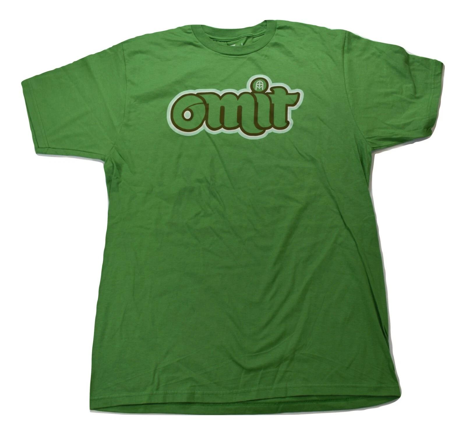 Omit Mens Retro Skater Brand Green Home Run Icon Shirt New Large M