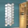 12pcs 3D Mirror Hexagon Vinyl Removable Wall Sticker Decal Home Decor Art