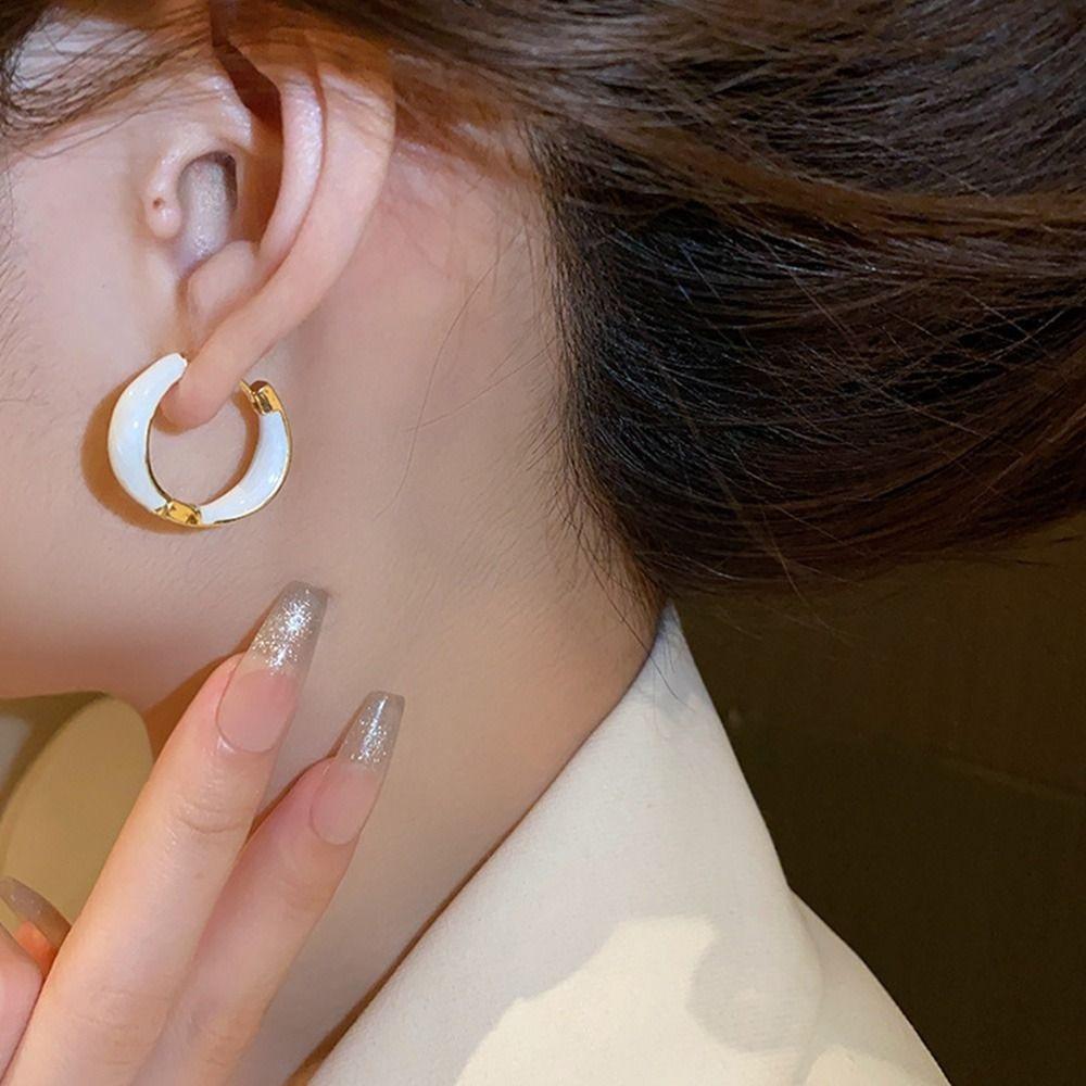 

Падающие Элегантные Винтажные Серьги Любовь Серьги-гвоздики Аксессуары в корейском стиле Металлические круглые серьги