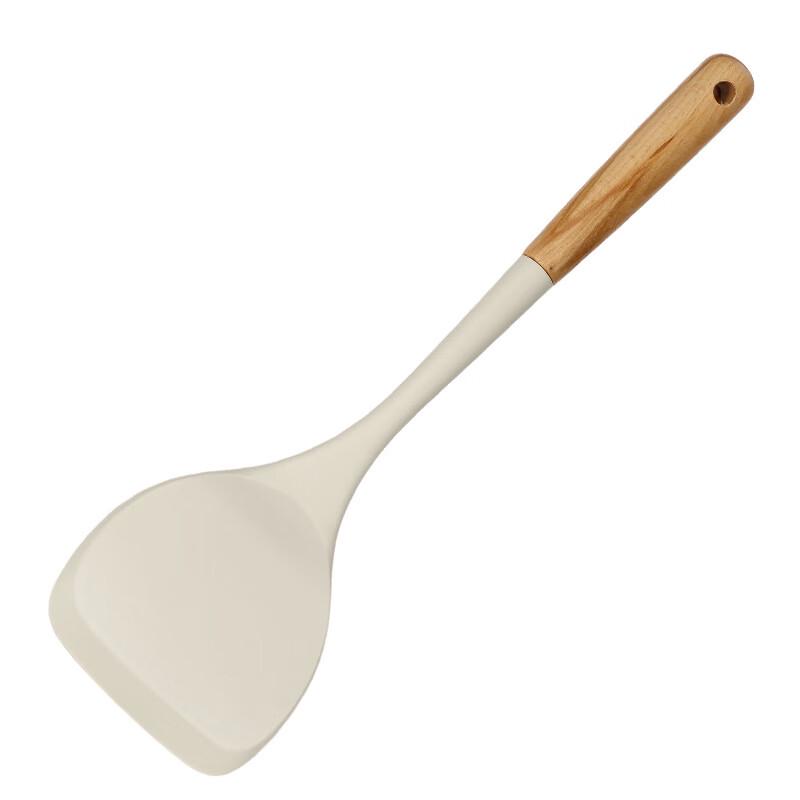 ZISIZ Wooden Handle Silicone Spatula Set