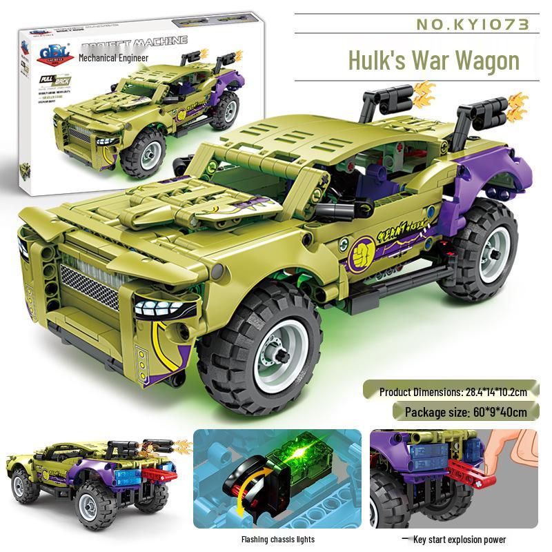 KaiZhi Steel Ranger 1073: Pull-back Supercar Model Building Blocks Toy 60x40x9cm