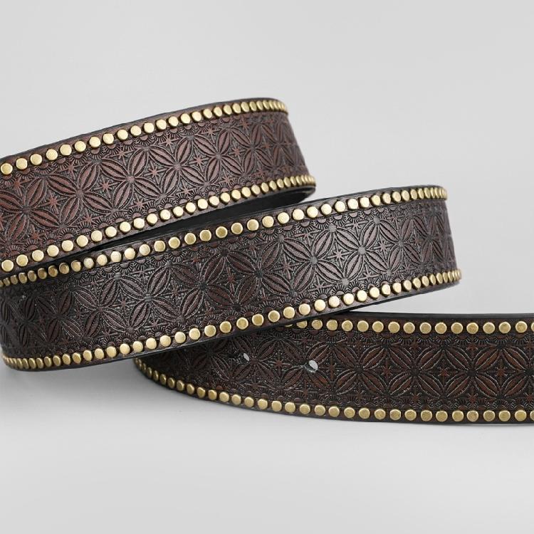 Women Men Belt Casual PU Leathers Adjustable Belt Waistband Western Cowboy Belt