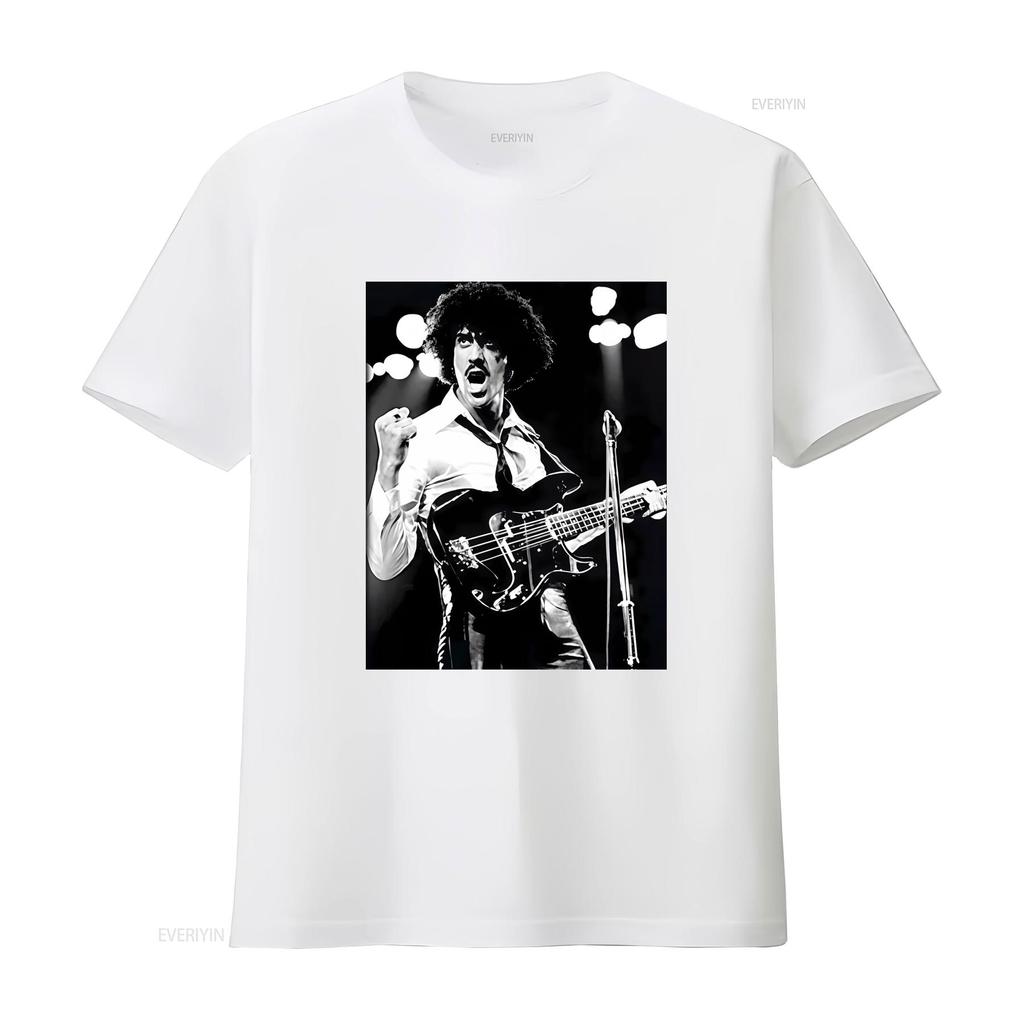 New Thin Lizzy Phil Lynott Singer Concert Style Cotton T Shirt for S 5XL UM195 vintage Washed Stretched streetwear Casual