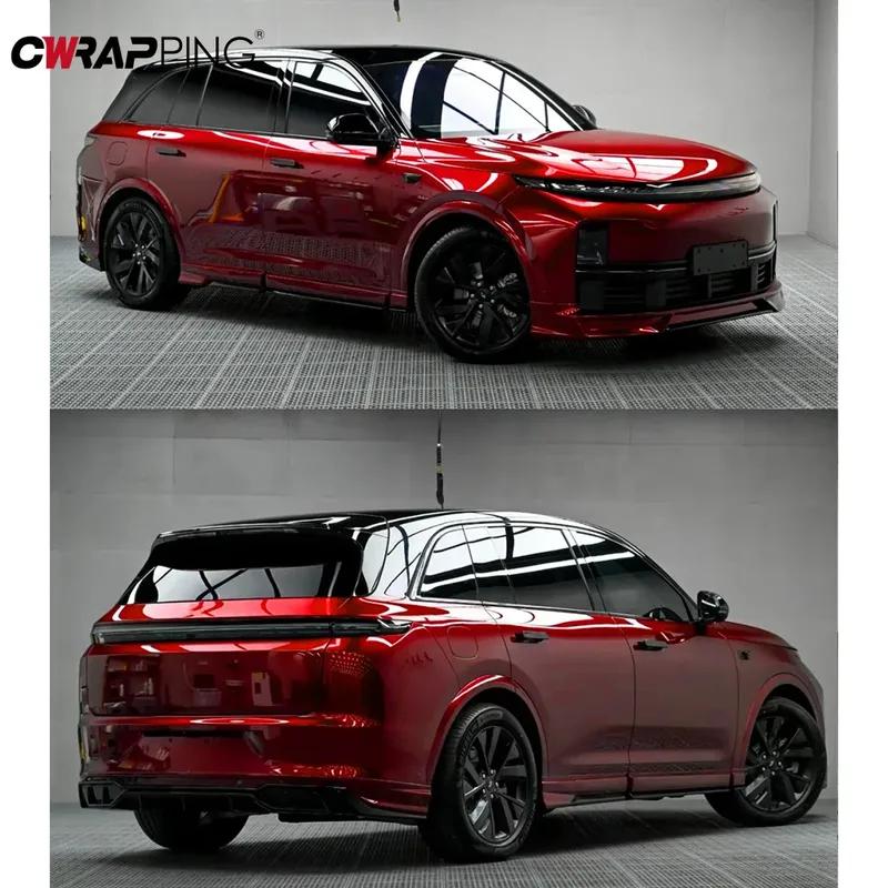 Car Glossy Aurora Red Stickers Car Body Wrapping Self Adhesive Films Vinyl Auto Cover Wrap Decals for Motorcycle Car Accessories