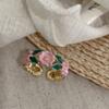 Enamel French Stunning Rose Adjustable Ring For Women Fashionable Copper Jewelry For Occasions All