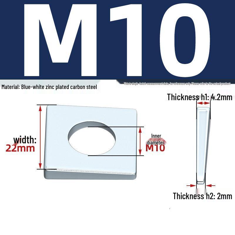 GB852 Blackened Square Bevel Washer for I-beam M6/M8/M20/M24/M30