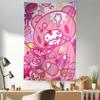 Gloomy Bear Tapestry Cute Horror Aesthetic Wall Hanging Kawaii Tapestry Bedroom Living Room Dormitory Home Decoration